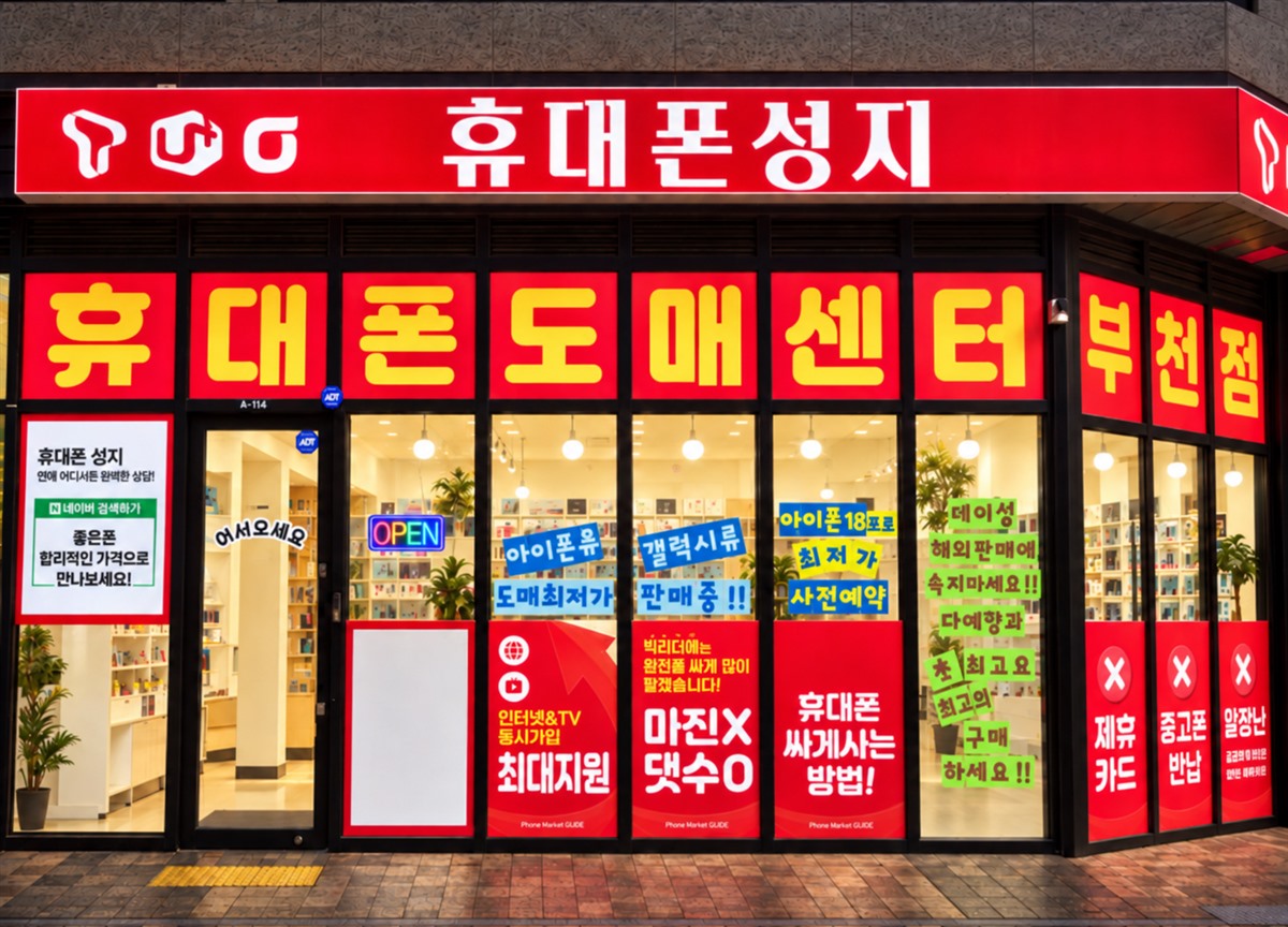 휴대폰성지 부천점 매장 외관